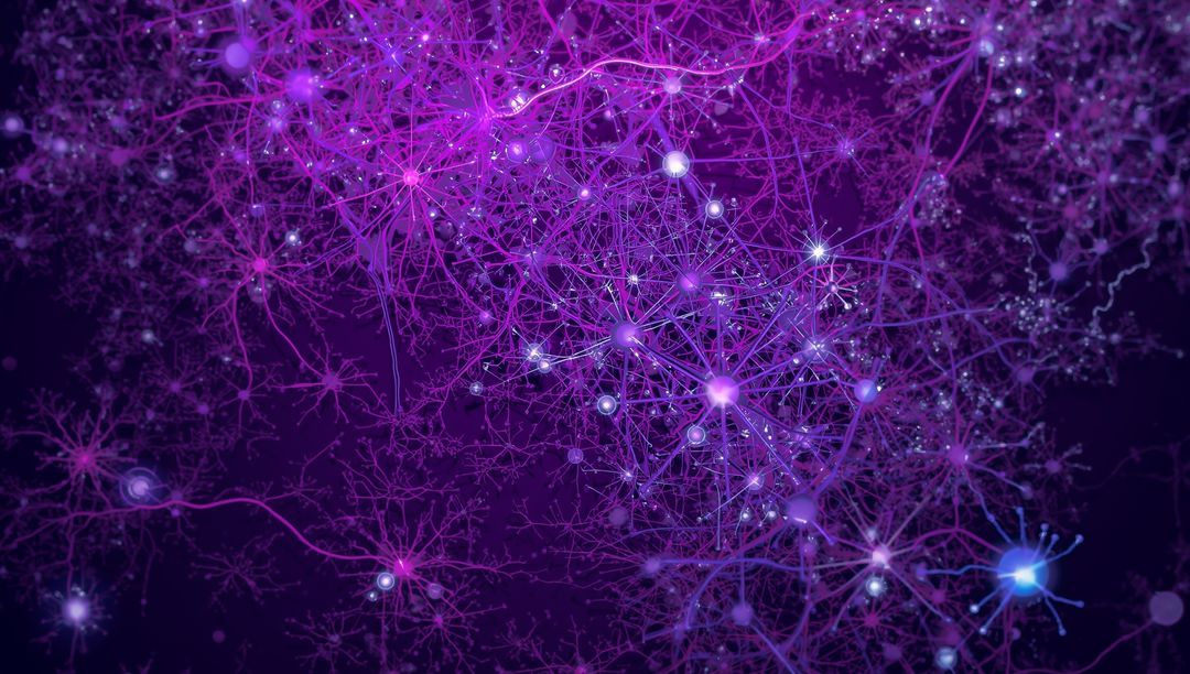 Vibrant Network of Glowing Nodes and Filaments