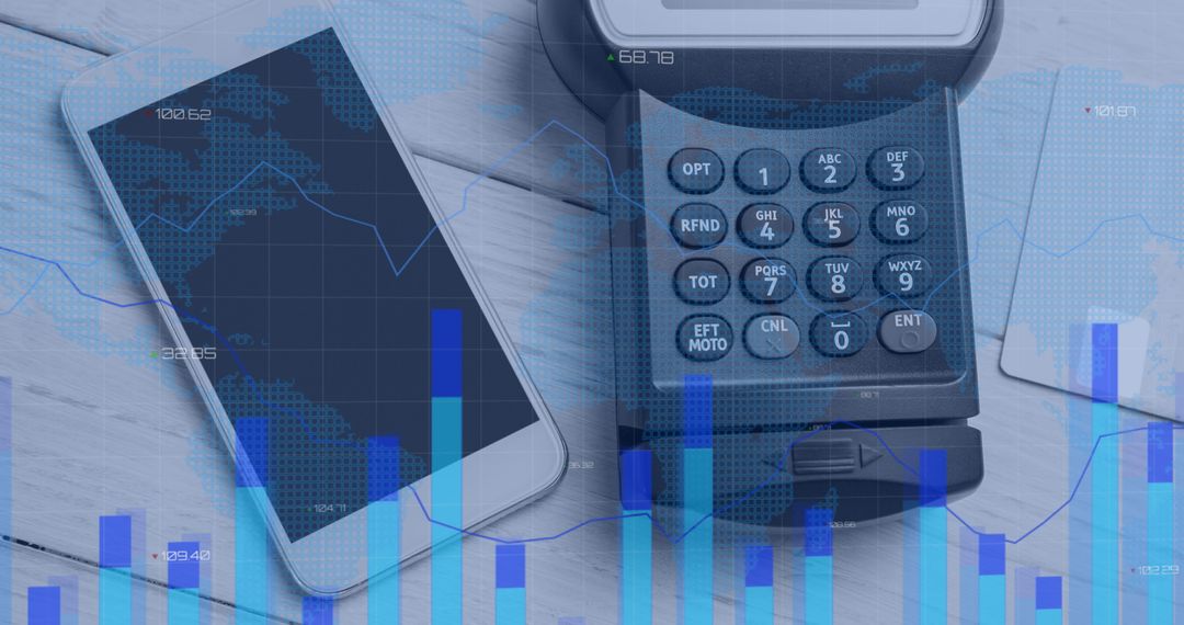 Contactless Payment Technology and Financial Growth Concept