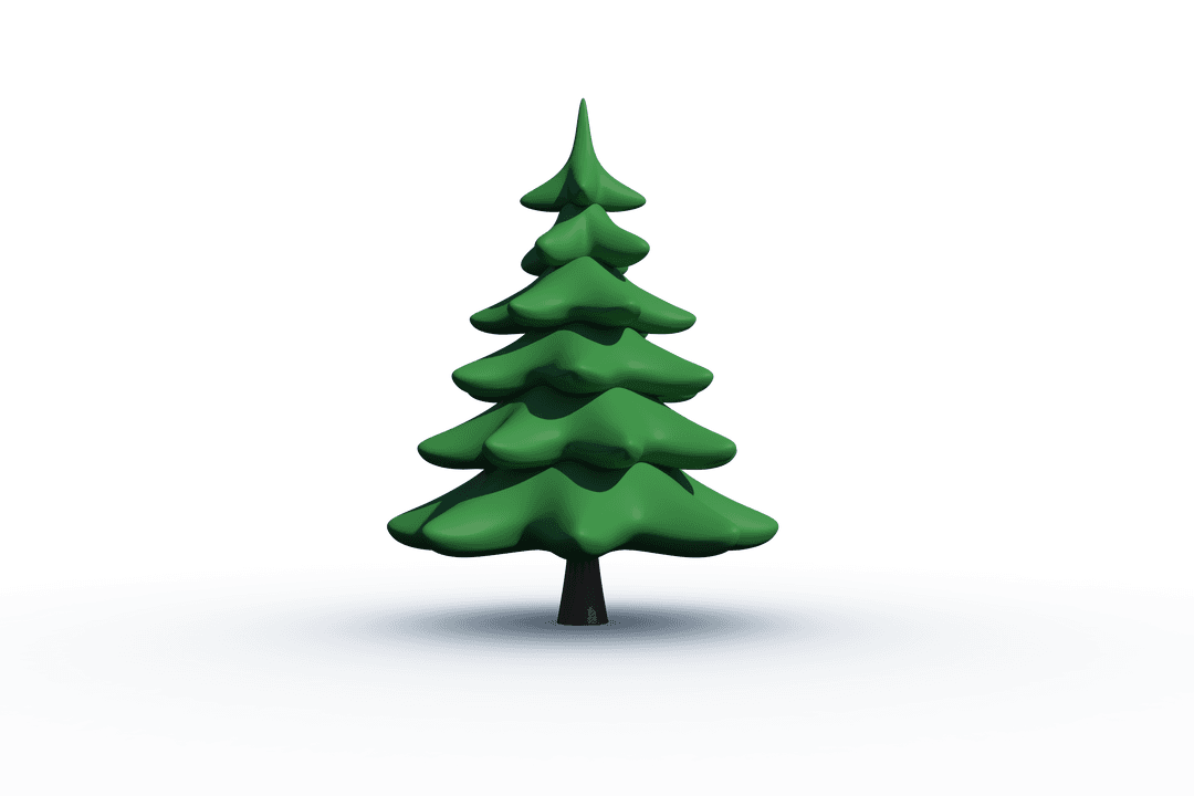 Transparent Digital Illustration of Christmas Tree