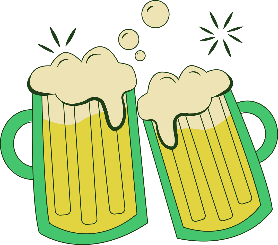 Clinking Beer Mugs Transparent Celebration