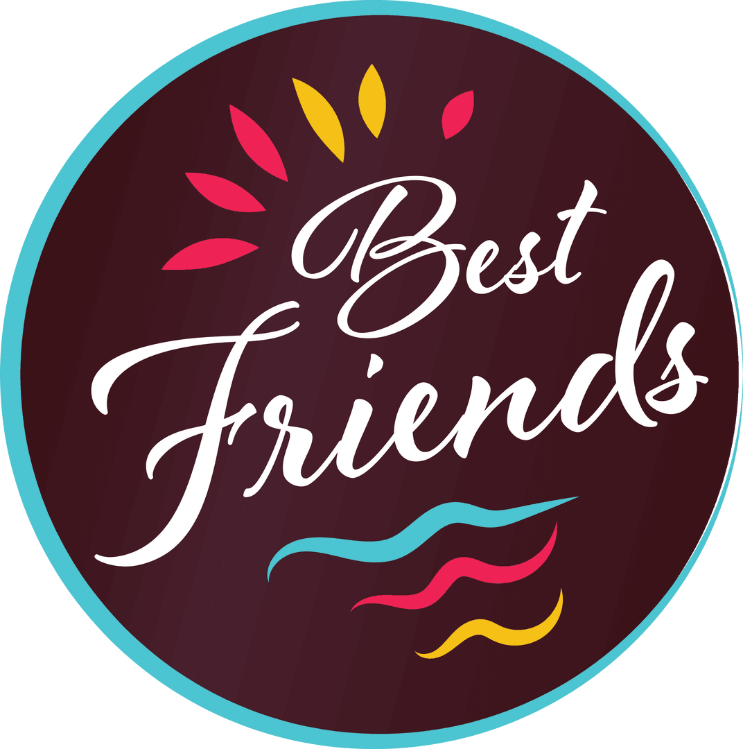 Stylish Best Friends Icon on Transparent Background