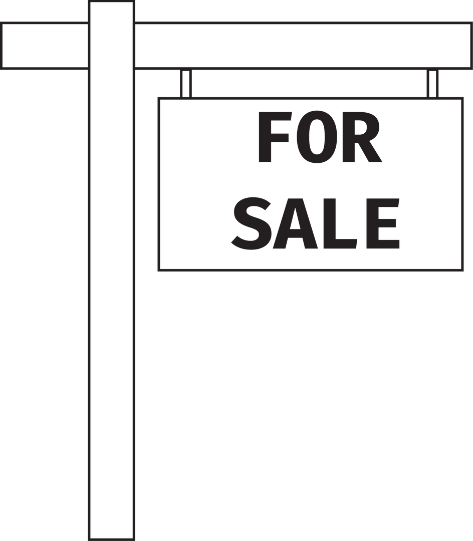 Black For Sale Sign on Transparent Background - Download Free Stock Images Pikwizard.com