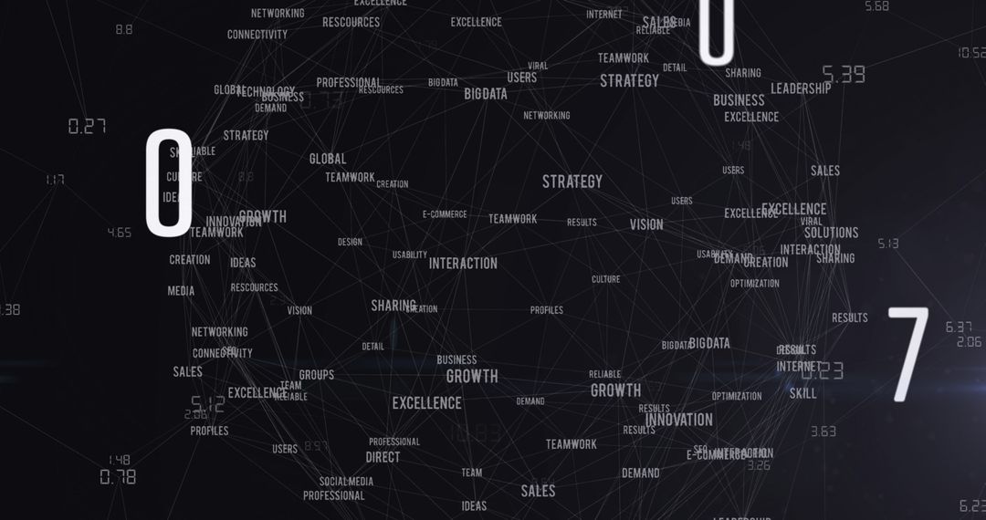 Abstract Digital Interface with Business Strategy Concepts