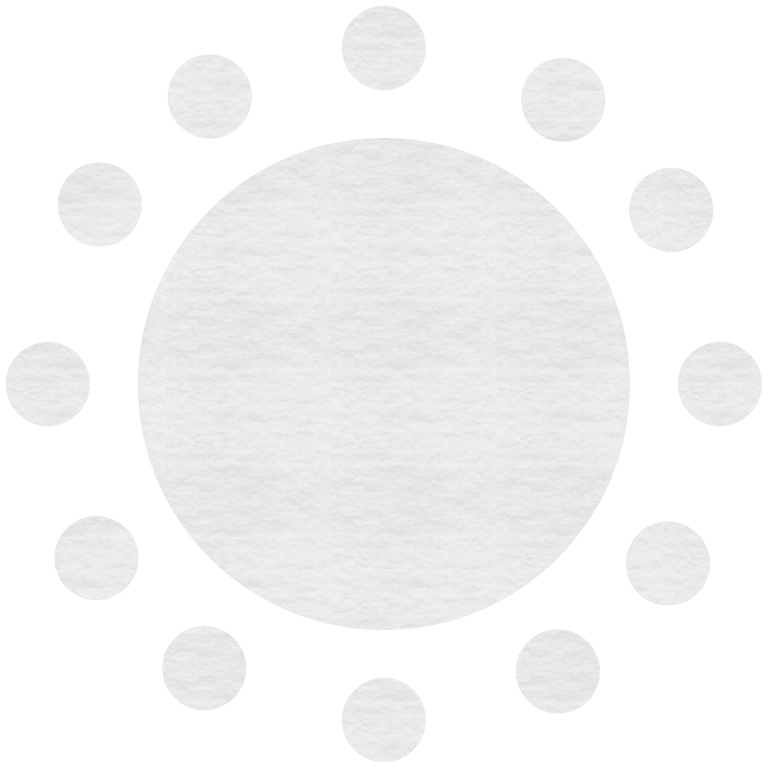 Circular Pattern with White Circles on Transparent Background