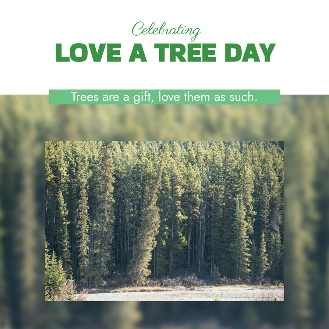 Celebrating Love a Tree Day with Lush Forest Scenery