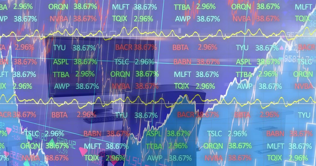 Digital Data Overlays with Stock Market Indicators