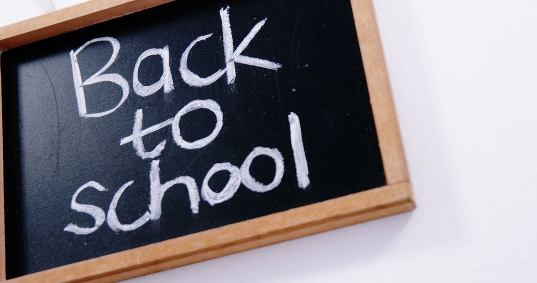 Back to School Chalkboard with Handwritten Message