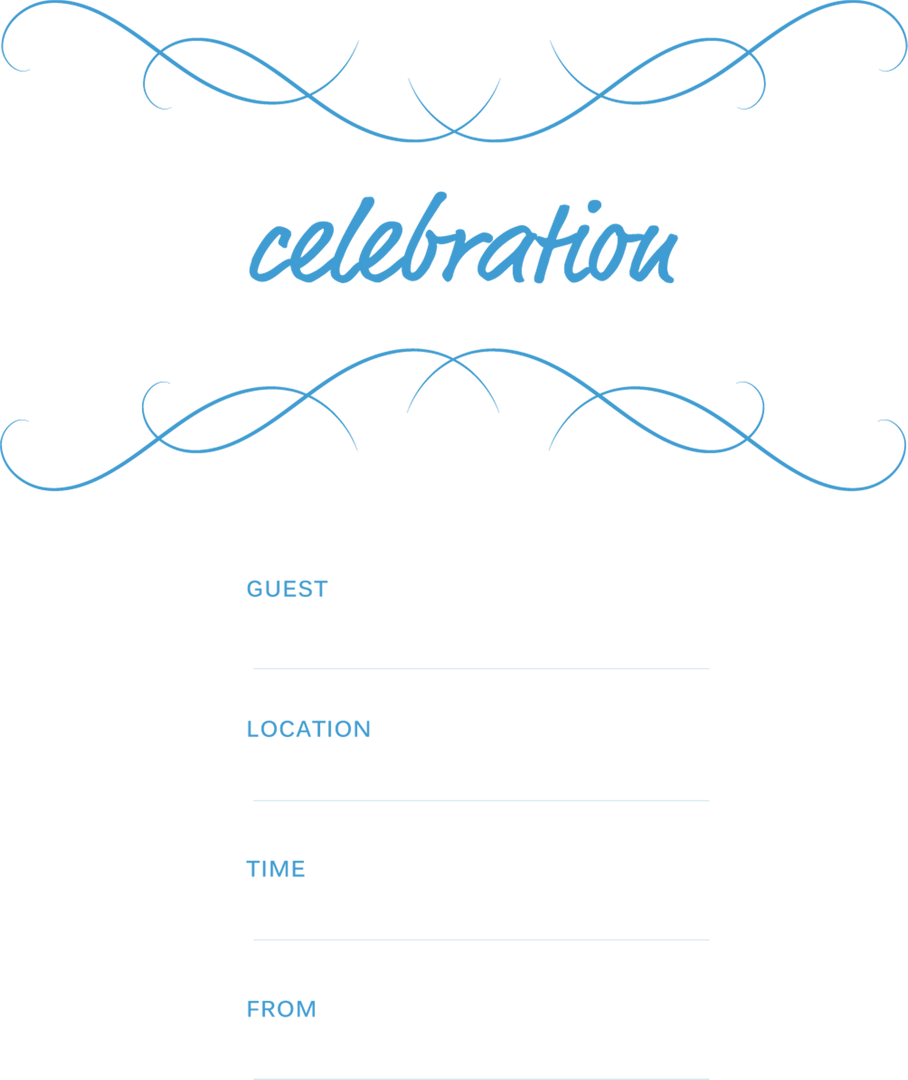 Transparent Celebration Invitation Template with Elegant Design - Download Free Stock Images Pikwizard.com