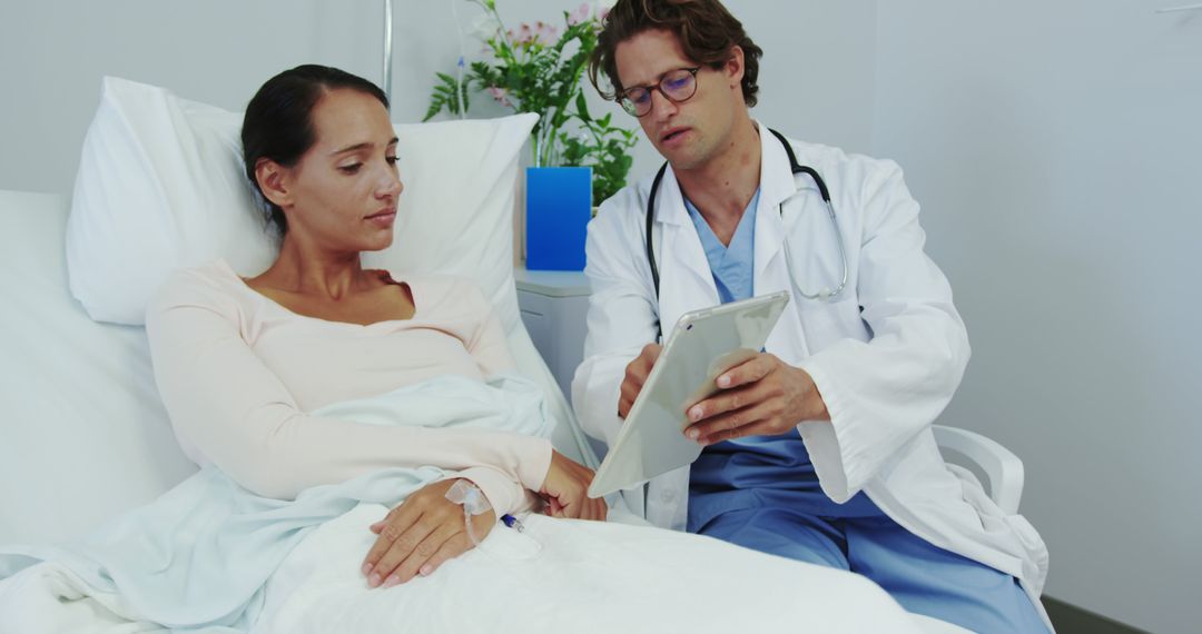 Doctor explaining treatment plan to female patient in hospital - Free Images, Stock Photos and Pictures on Pikwizard.com