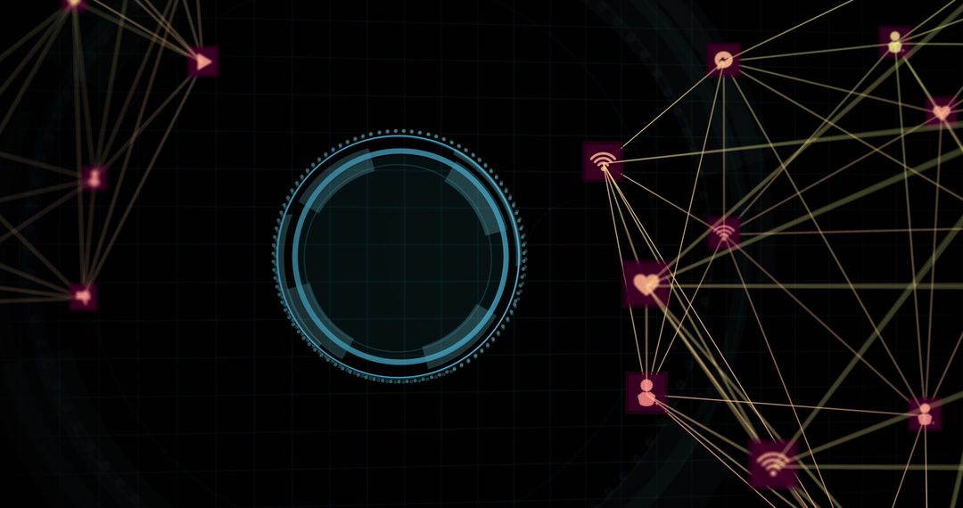 Cyber Security Network with Digital Scanner Interface