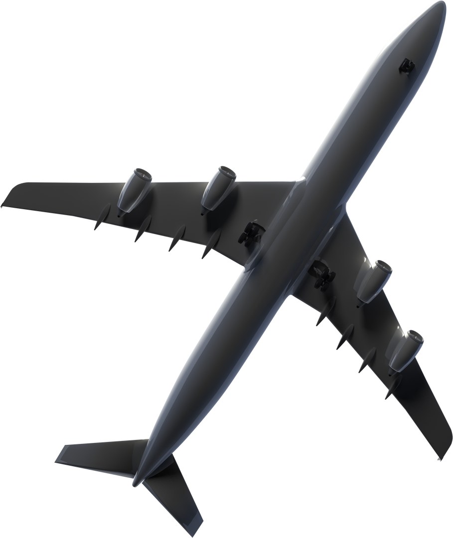 Transparent Flight View of Passenger Jet Plane from Below - Download Free Stock Images Pikwizard.com