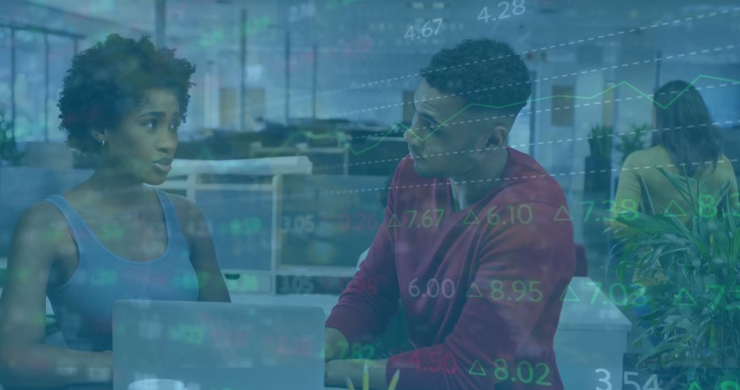 Collaboration Overlay with Financial Data Charts