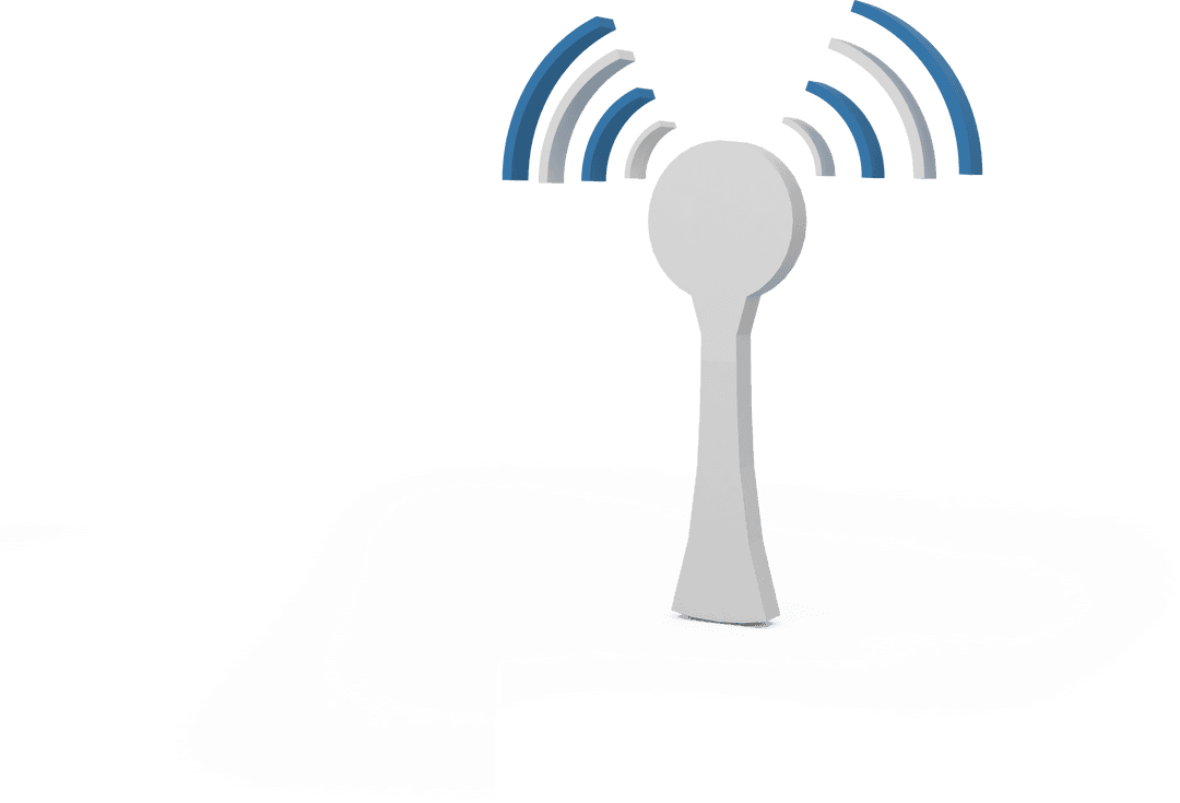 Transparent Network Range Signal Vector on Transparent Background