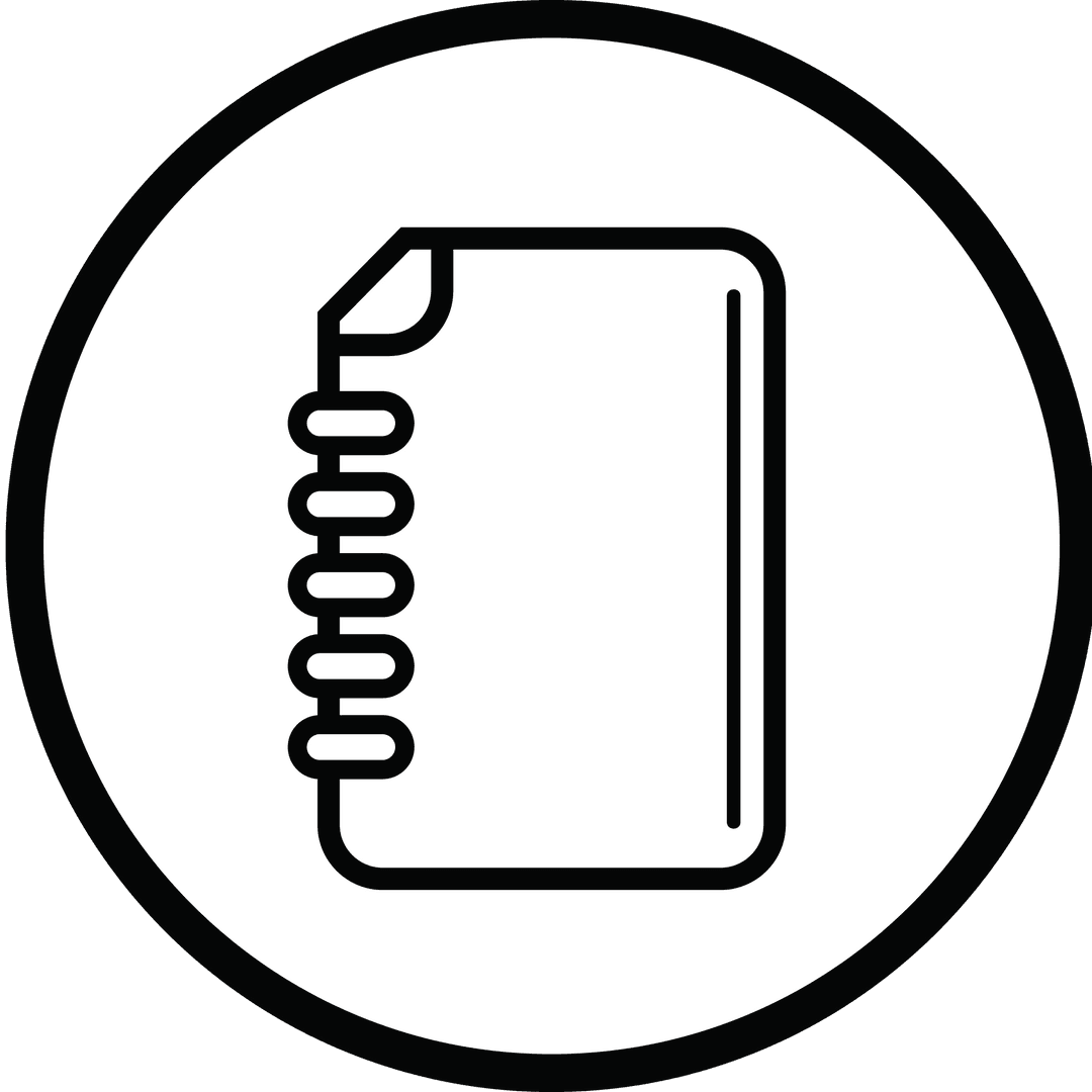 Transparent Vector Illustration of Spiral Notebook Icon