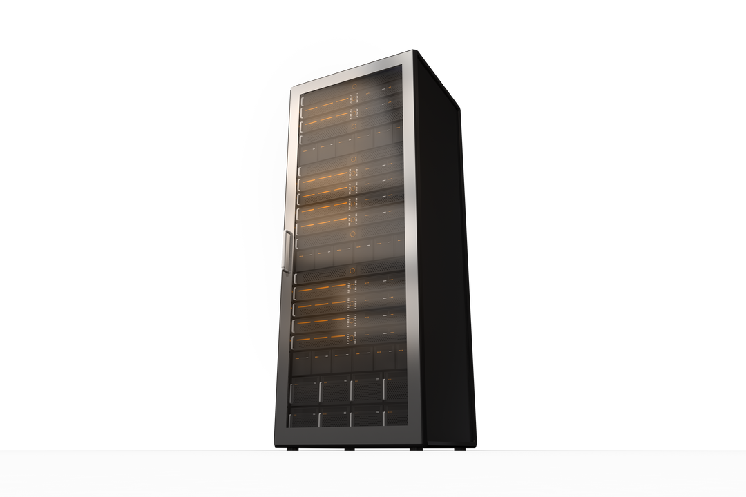 Black Server Rack Vector on Transparent Background Ideal for IT and Technology Concepts - Download Free Stock Images Pikwizard.com