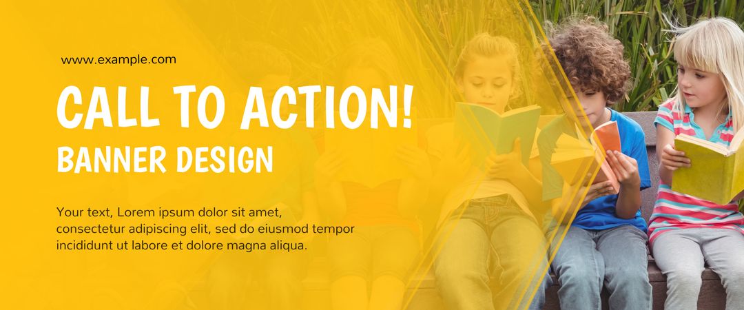 Engaging Children's Banner Design for Educational Campaigns