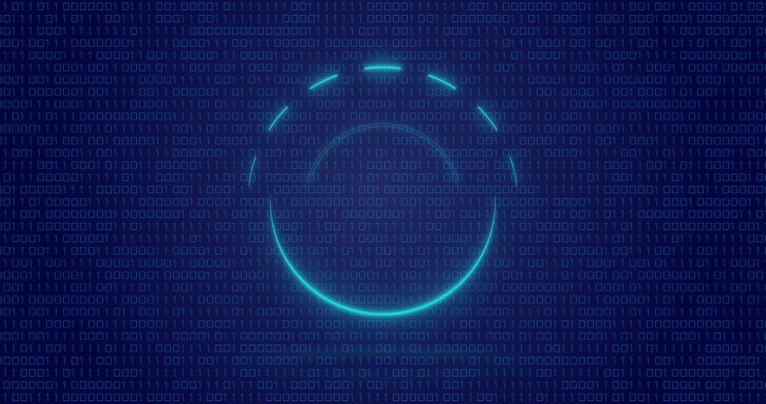 futuristic neon circle over binary code with digital interface theme - Free Images, Stock Photos and Pictures on Pikwizard.com