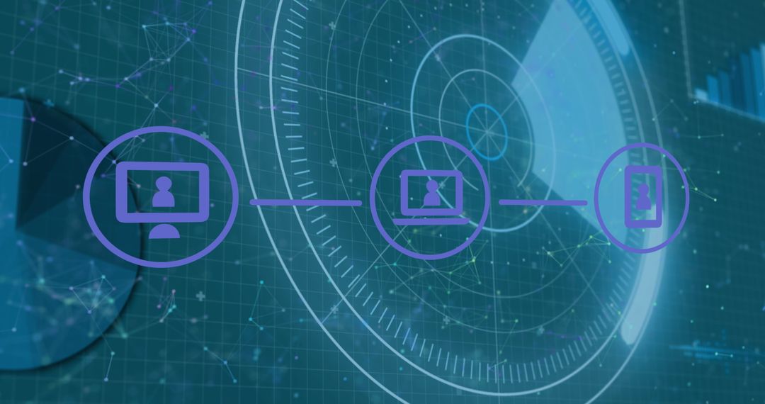 Futuristic Digital Network with Scanning Interface Concept