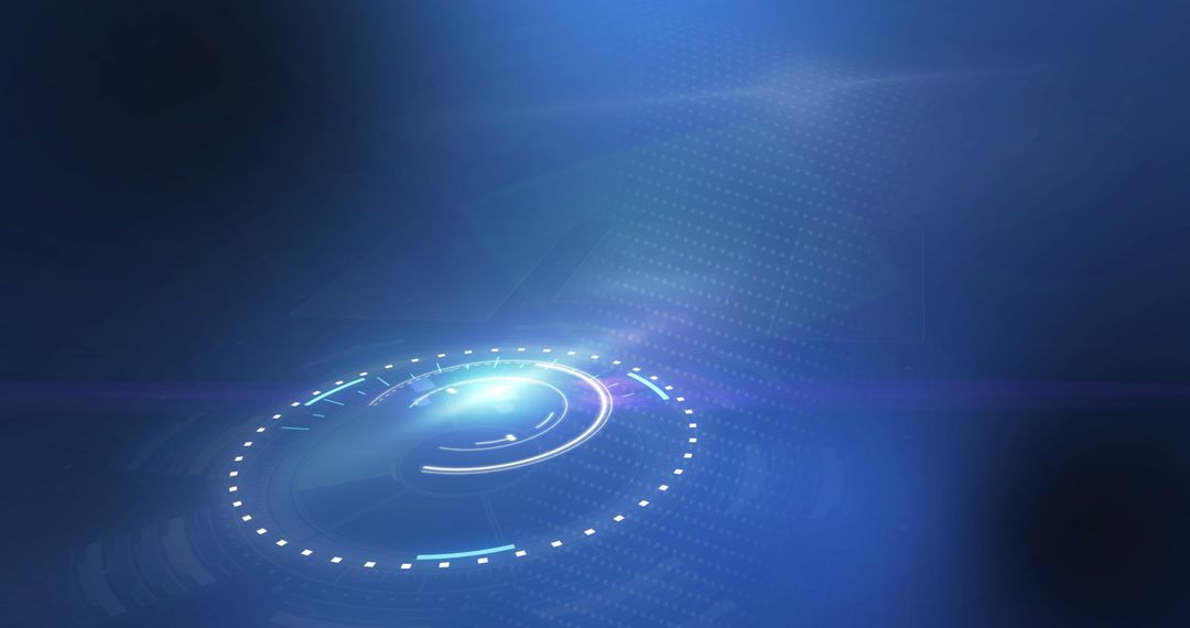 Digital Interface with Scope Scanning in Blue Background