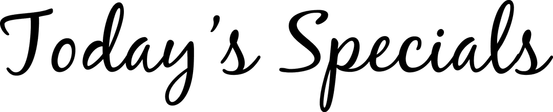 Transparent Today's Specials Text Sign in Black