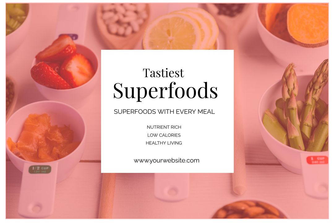 Tastiest Superfoods with Every Meal for Healthy Living - Download Free Stock Templates Pikwizard.com