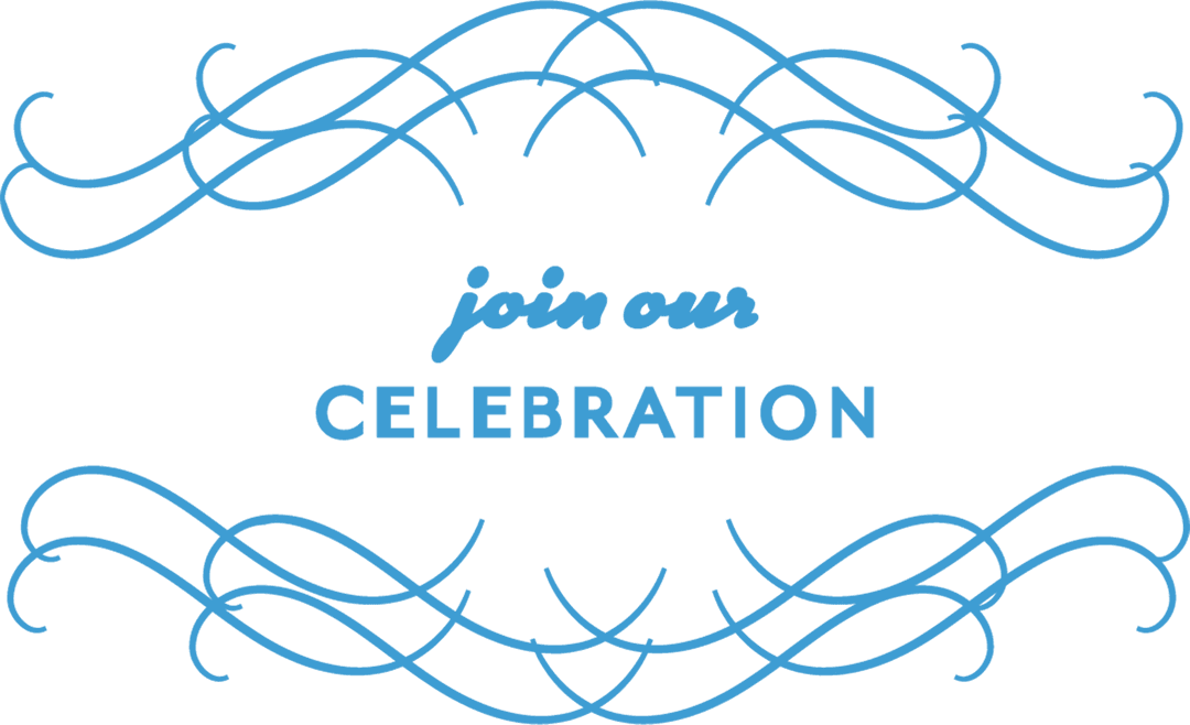 Blue Elegant Invitation Design on Transparent Background