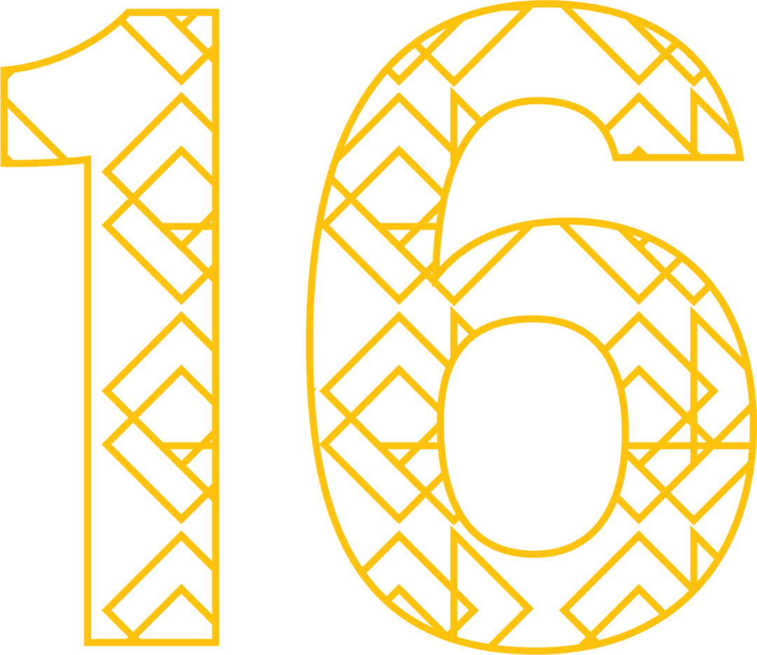 Artistic Number 16 Pattern on Transparent Background - Download Free Stock Images Pikwizard.com
