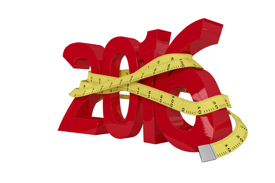 Red 2016 Number Wrapped with Measuring Tape on Transparent Background - Download Free Stock Images Pikwizard.com