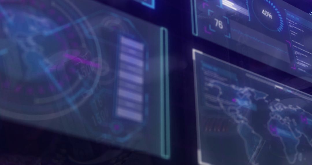 Digital Interface with Global Map and Data Visualizations