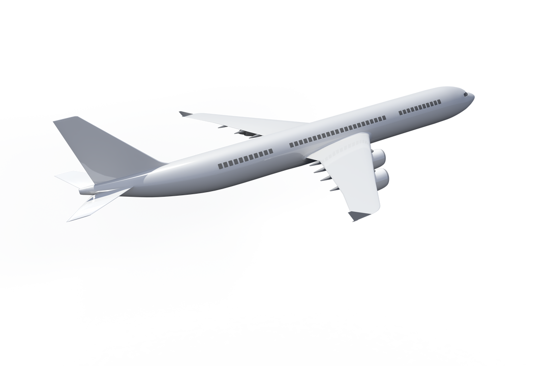 Digital PNG Illustration of White Plane on Transparent Background - Download Free Stock Images Pikwizard.com