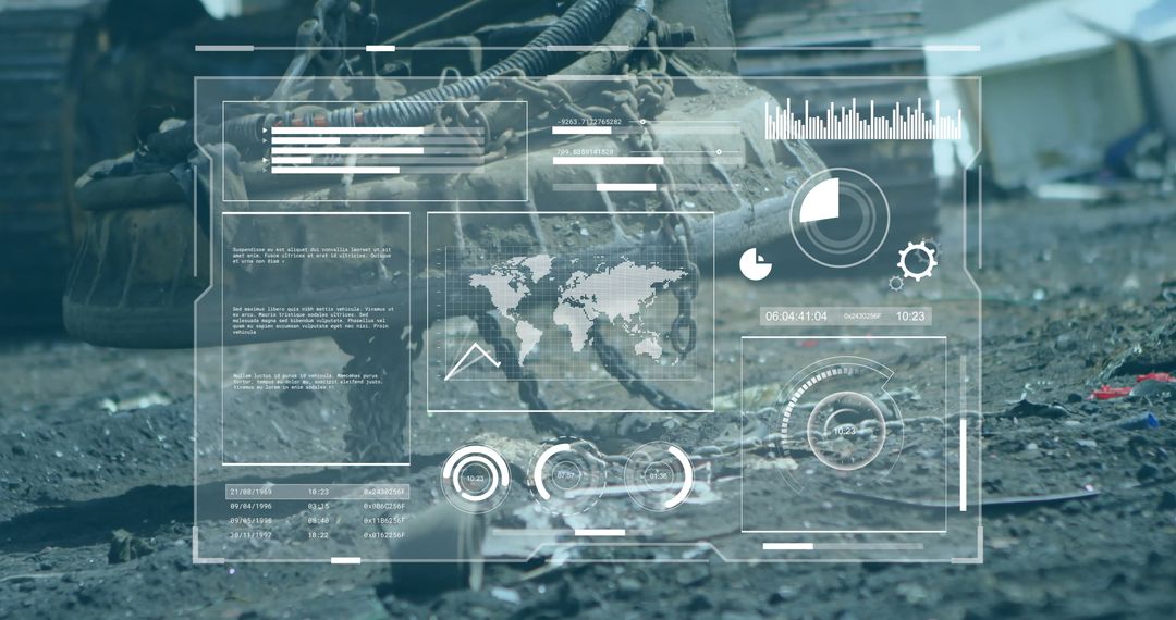 Futuristic Data Analytics Overlay on Industrial Machinery
