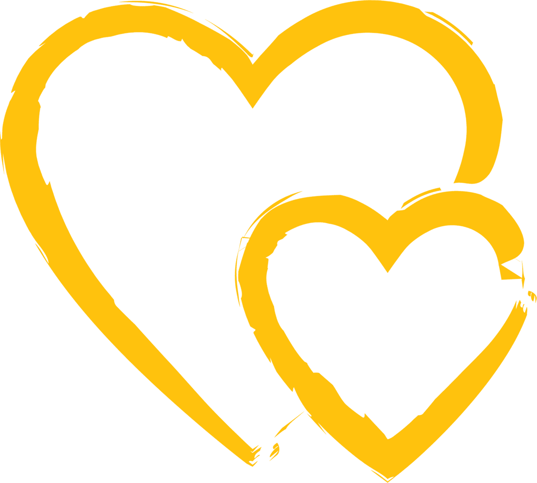 Transparent Abstract Yellow Heart Illustration Design Concept