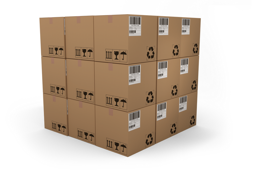 Pile of Shipping Boxes on Transparent Background Isolated Vector - Download Free Stock Images Pikwizard.com