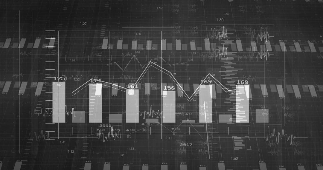 Abstract Financial Data Visualization on Digital Interface