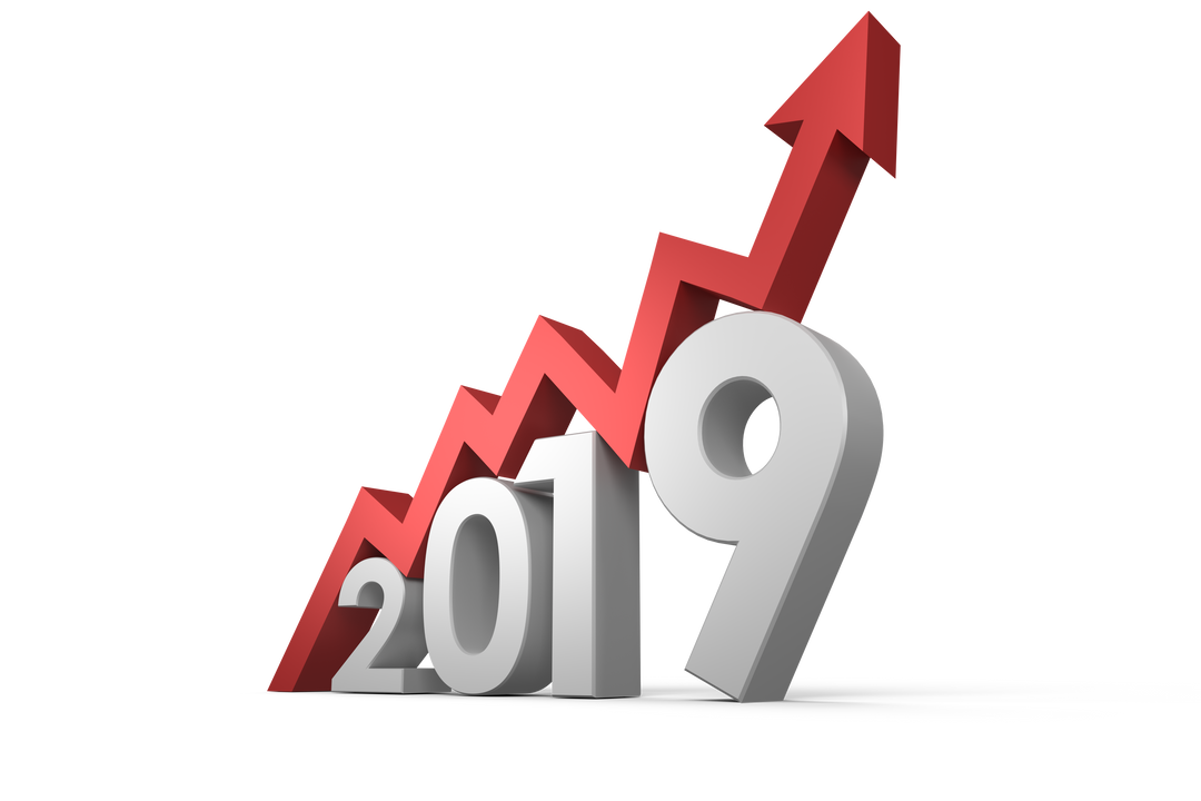 Transparent 2019 Growth Arrow with Sections Highlight - Download Free Stock Images Pikwizard.com