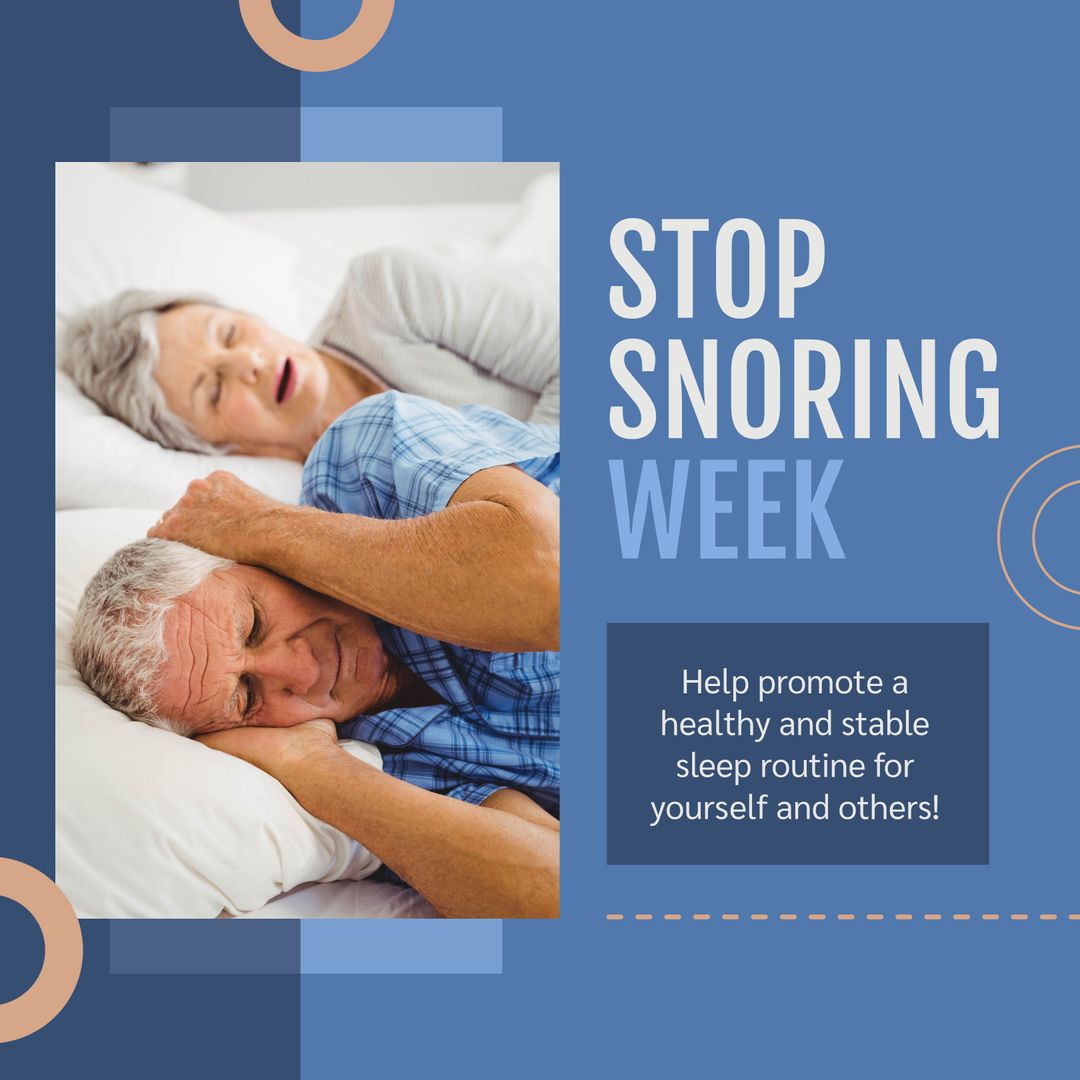 Elderly Couple Addressing Snoring Concerns Together in Bedroom Setting