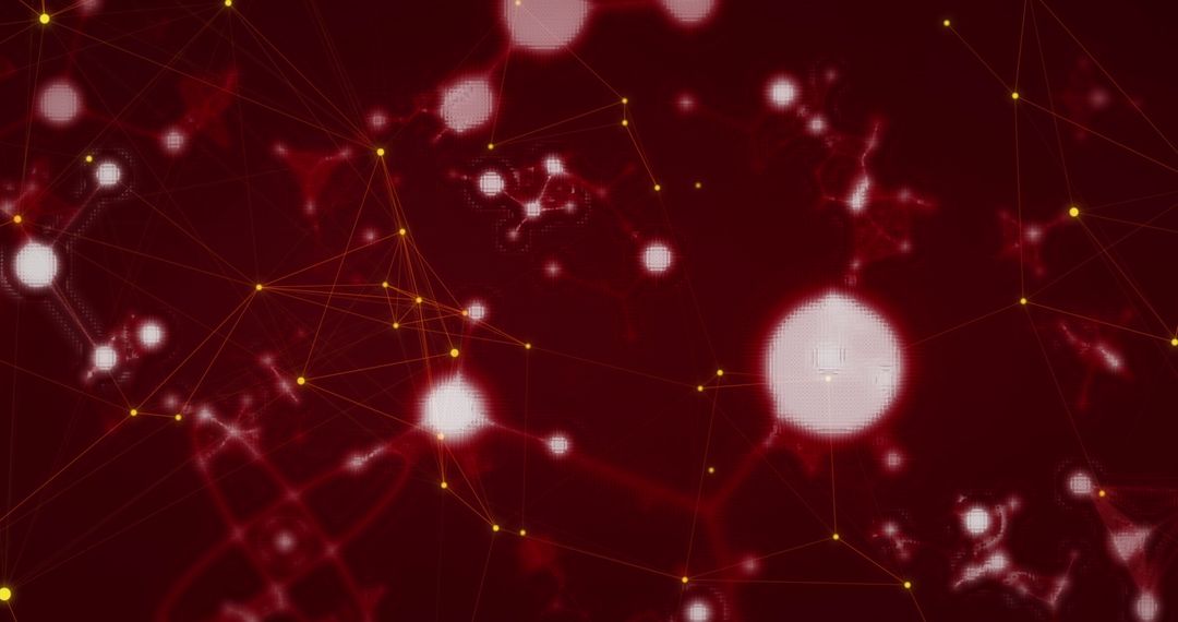 Abstract Illuminated Network of Digital Connections