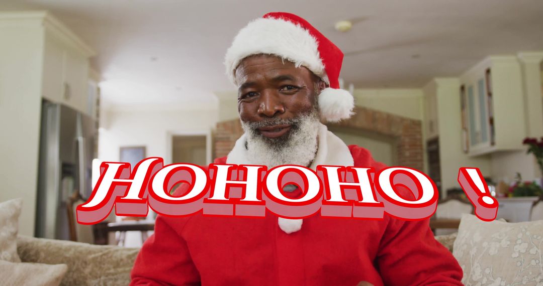 Santa Claus Bringing Festive Cheer with Presents