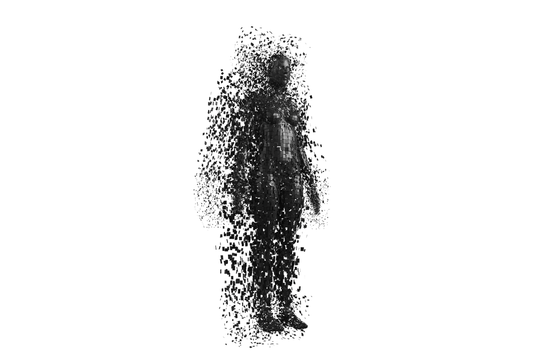 Full-Length Transparent Pixelated 3D Composite Female Figure - Download Free Stock Images Pikwizard.com