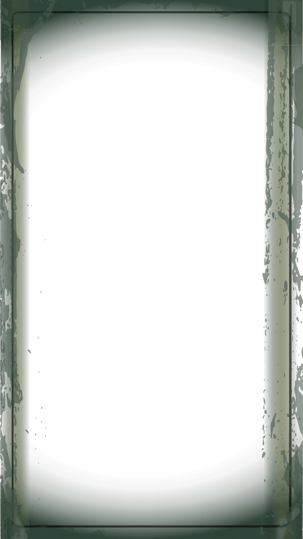 Transparent Oval Cut-Out Weathered Green Border Vintage Design