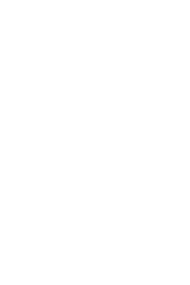 White Smoke Effect on Transparent Background with Copy Space