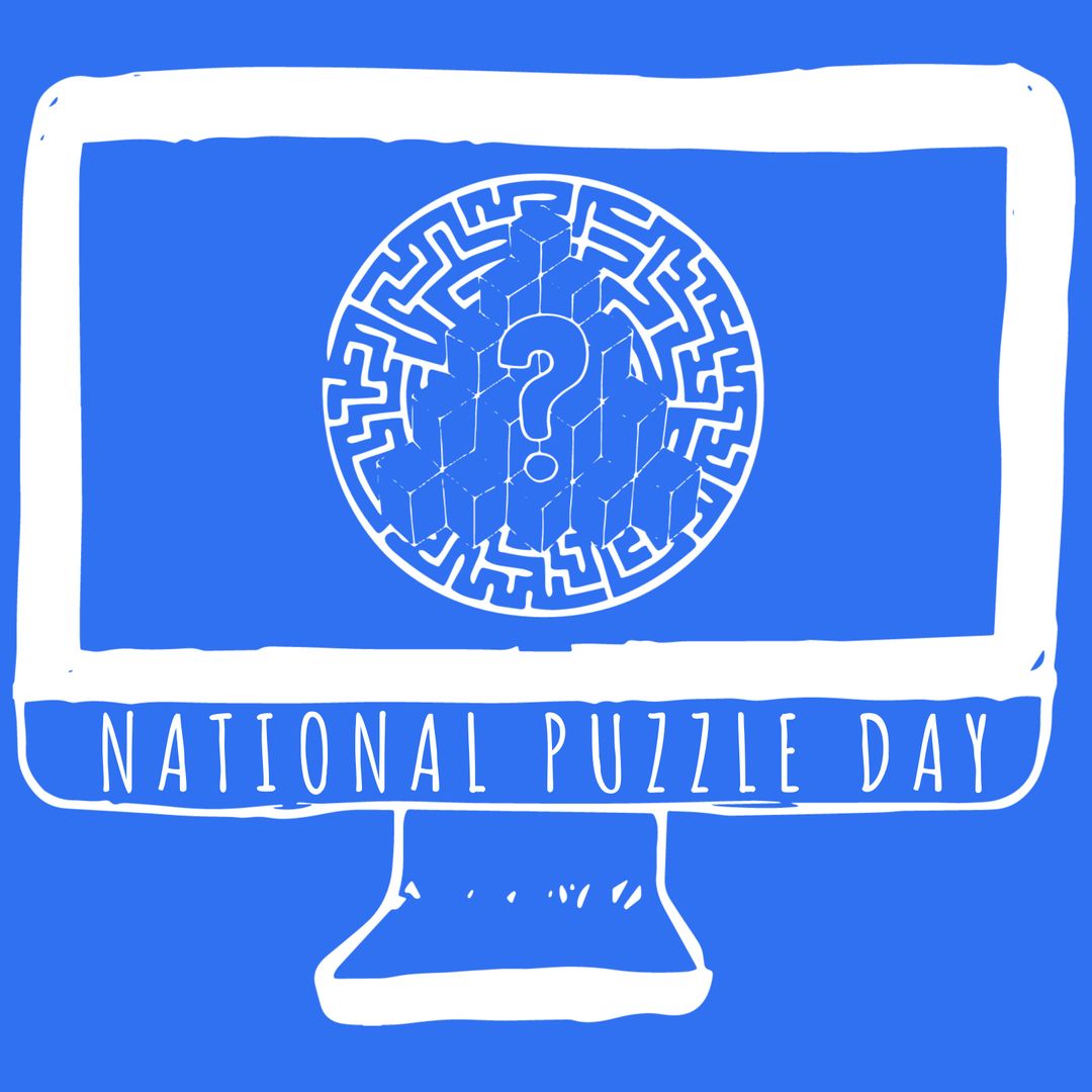 National Puzzle Day Maze Monitor Design for Problem Solving - Download Free Stock Images Pikwizard.com