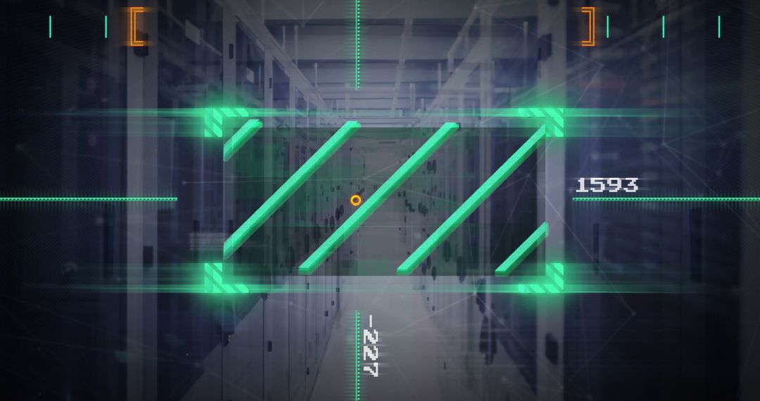 Digital Overlay on Server Room for Data Processing Concept