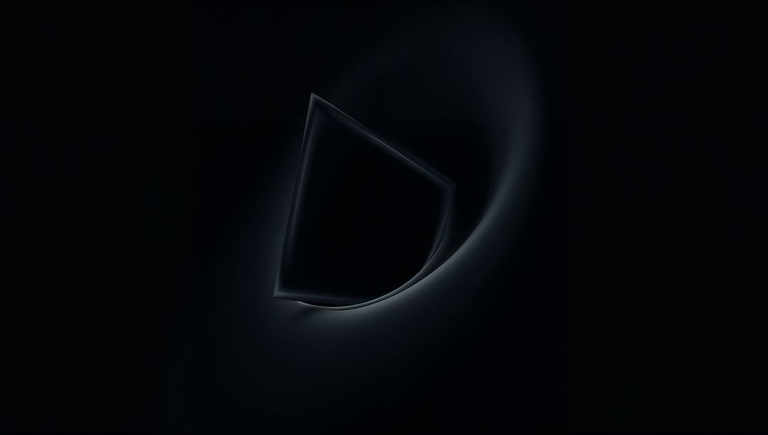 Futuristic Glowing Quadrilateral in Dim Photographic Space