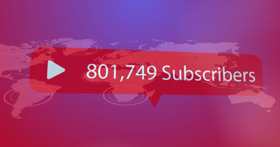 Global Social Media Subscribers with Interactive World Map