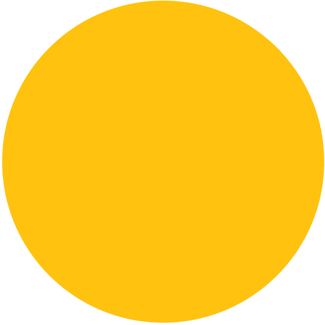 Yellow Circle with Blank Space on Transparent Background