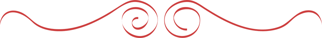 Decorative Red Scroll on Transparent Background Design