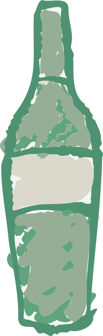 Transparent Bottled Beverage Vintage Illustration