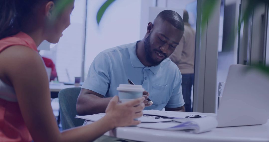 Professional Team Collaboration in Modern Workspace