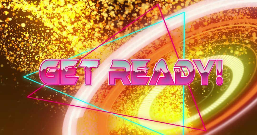 Digital Entertainment Neon Banner with Tech Background